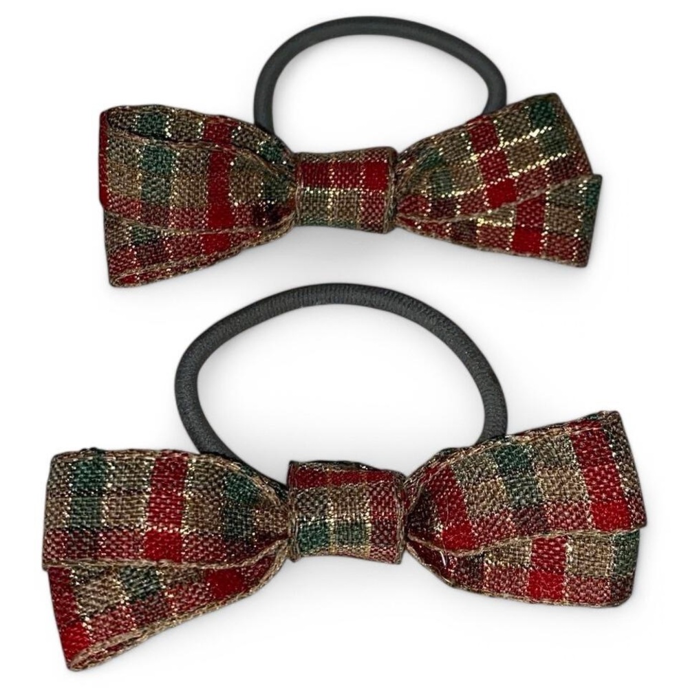 Plaid Bow Hair Ties